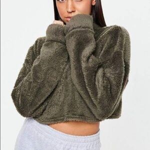 NWT Missguided Cropped Teddy